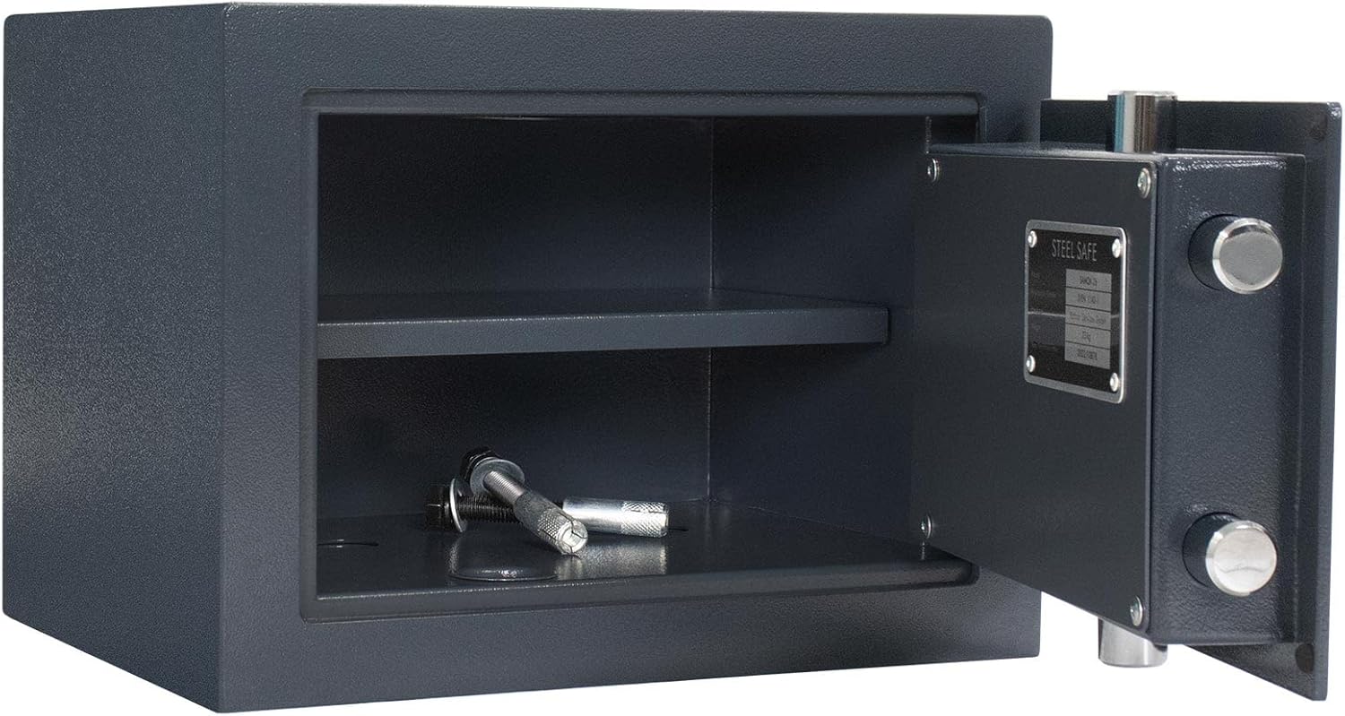 Profirst Wertschutzschrank EN0 Trema 26 Elektronikschloss Feuerfalz Anthrazit BxH 37x27cm herausnehmbarer Fachboden inkl. Befestigungsmaterial