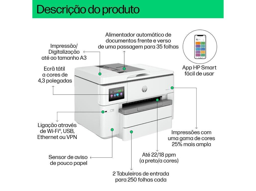 IMPRESSORA MULTIFUNÇÕES HP OFFICEJET PRO 9730E