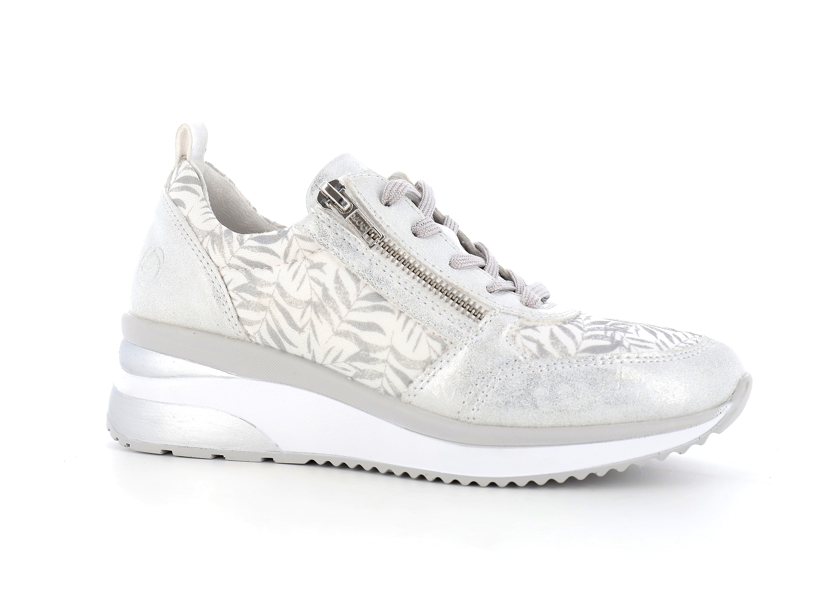 Remonte-D2401 Matières combinées Blanc Argent
