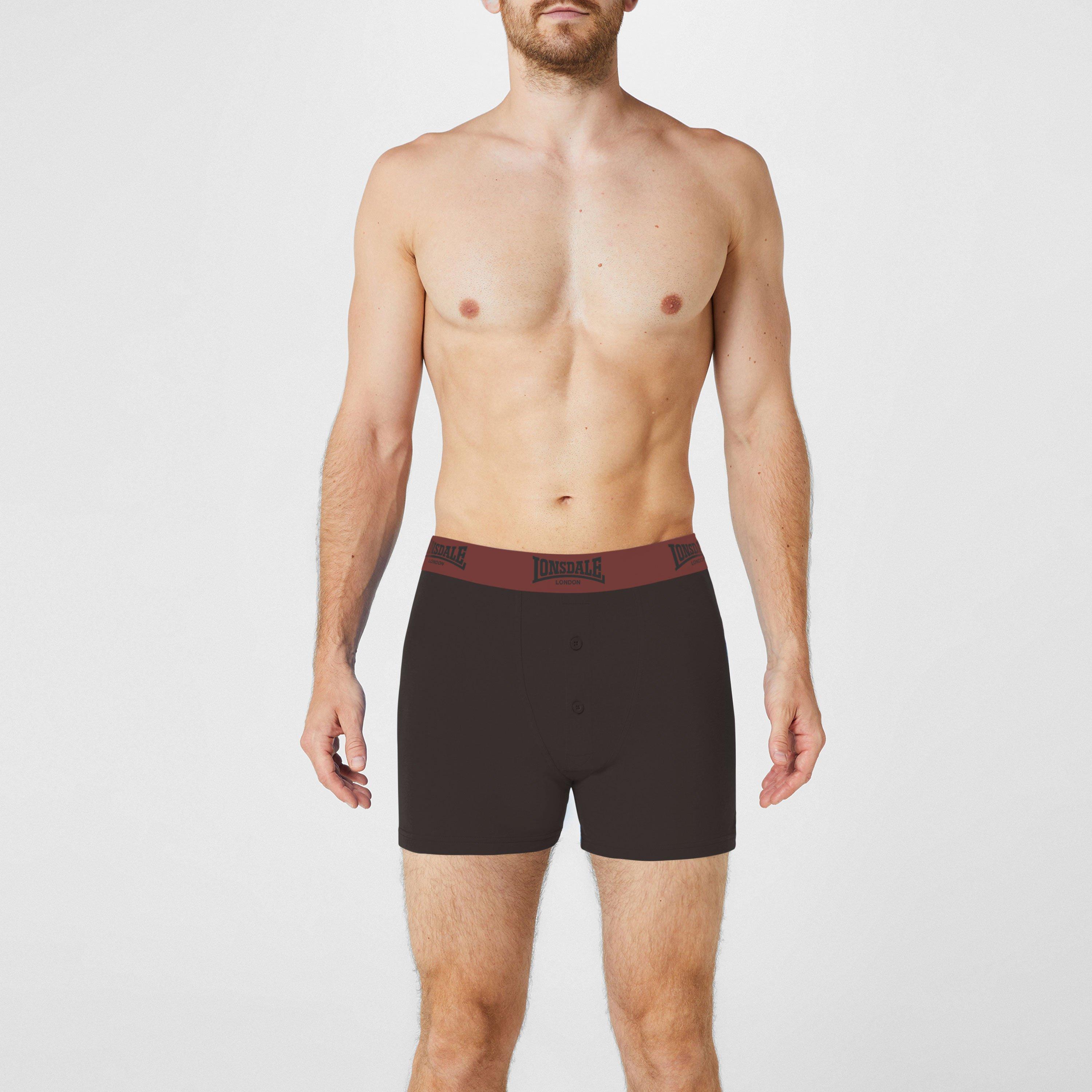 Lonsdale 2 Pack Boxers Mens