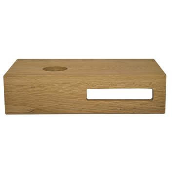 Marho Tarn wastafelblad toilet links 40 x 21 x 10 cm massief hout