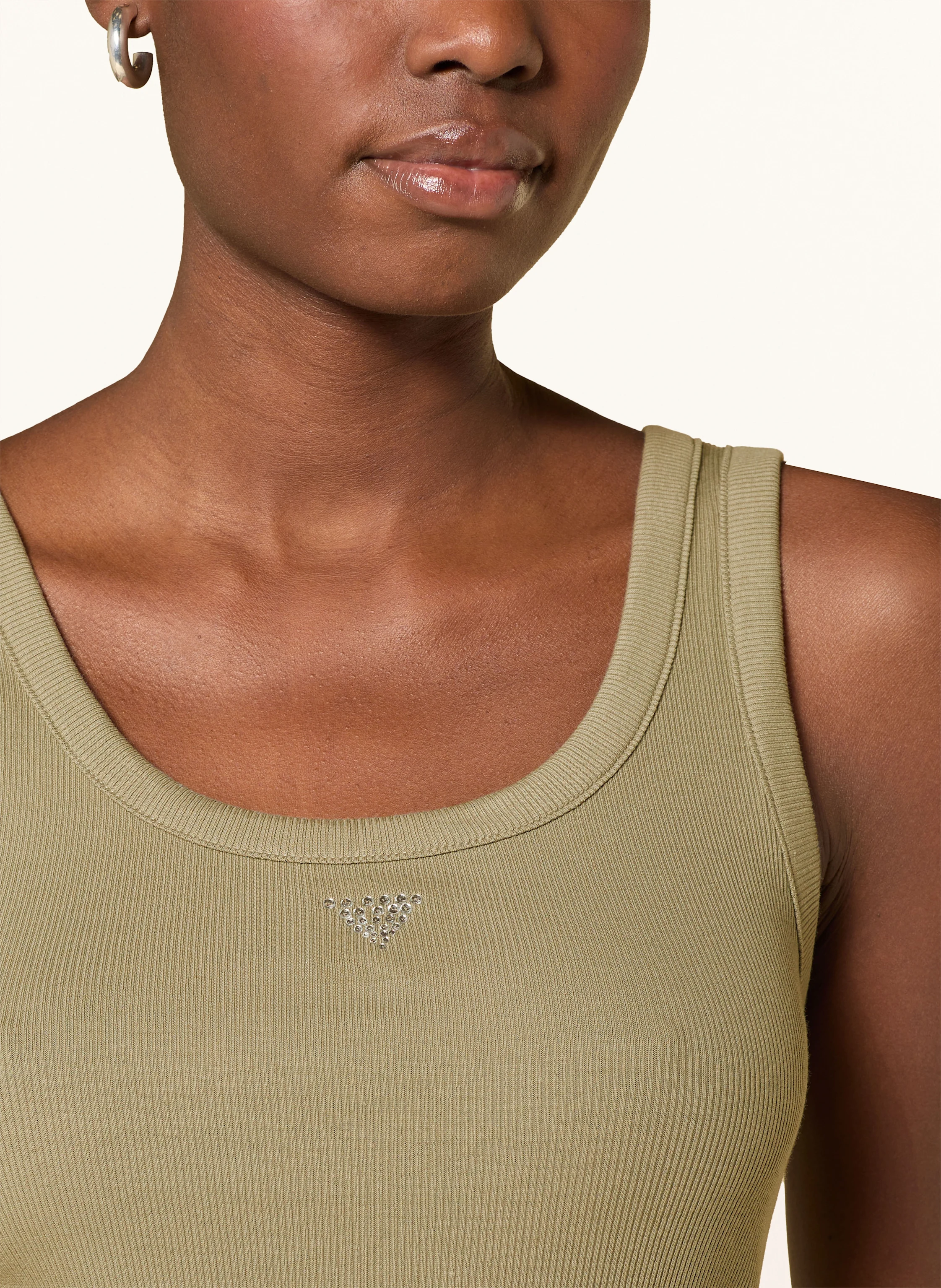GUESS Cropped-Top mit Schmucksteinen