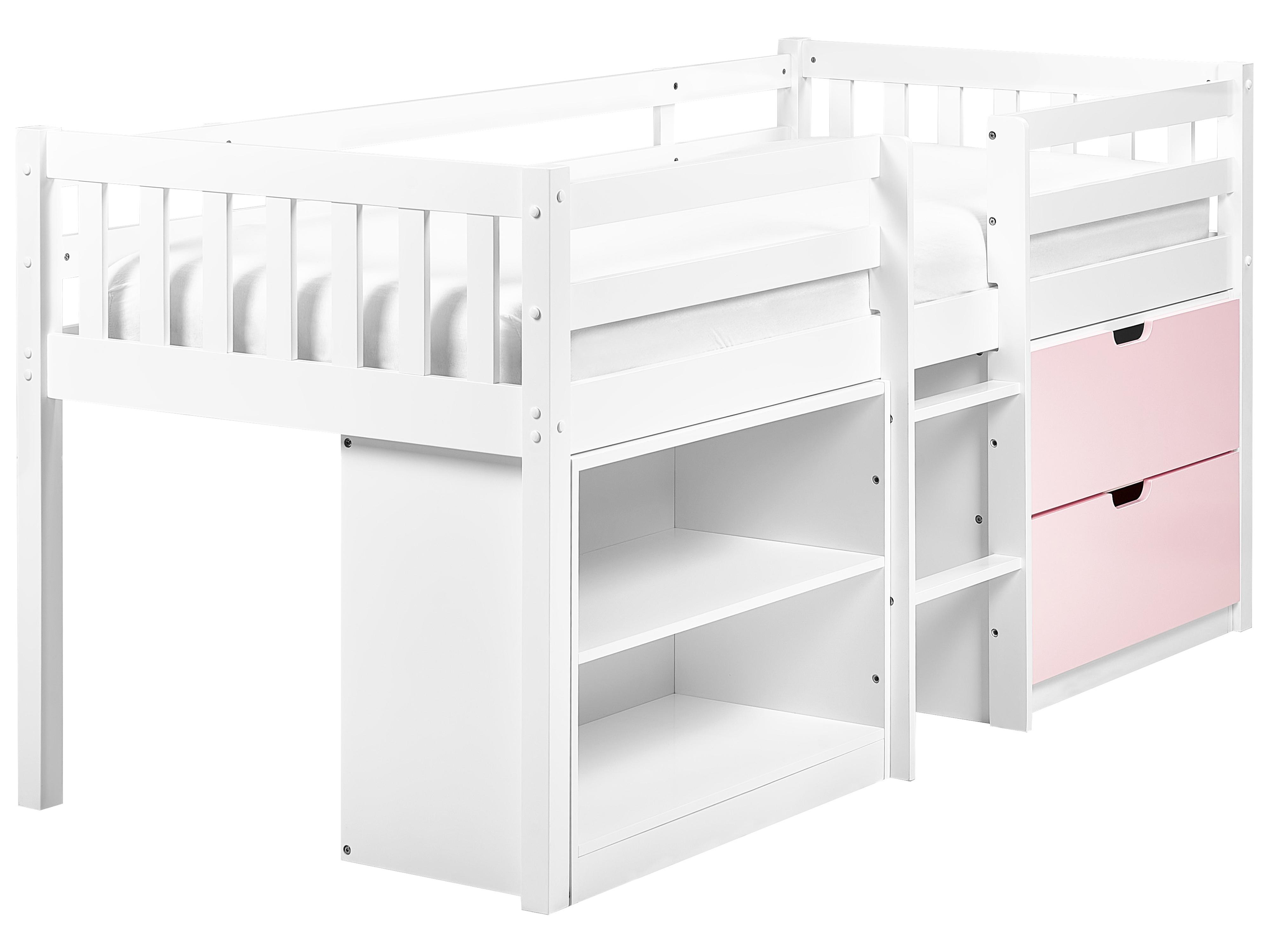 Verhoogd bed Hout SUSVILLE 90 x 200 cm Roze