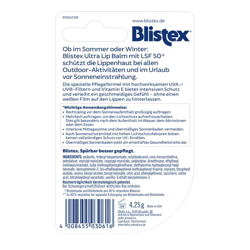BLISTEX 50+ Ultra Lip Balm 4,25g