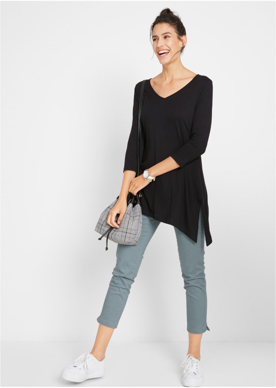 T-shirt long asymétrique