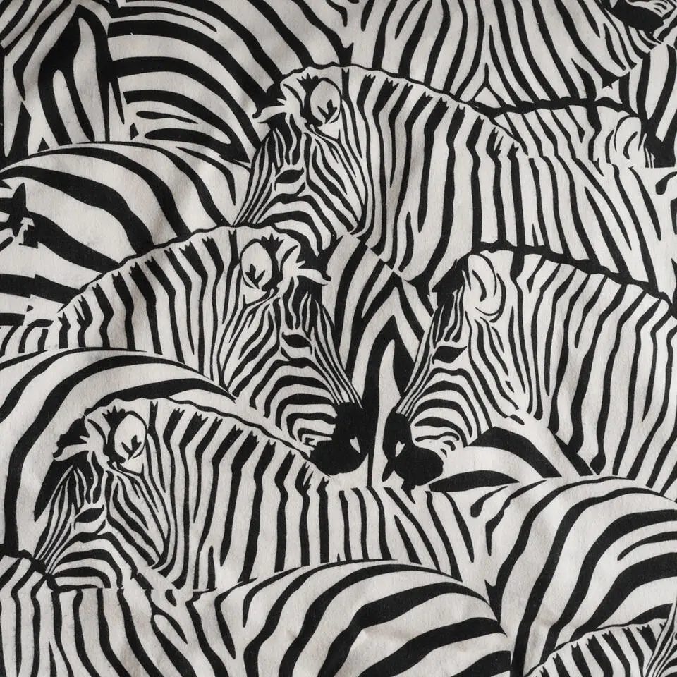 De Witte Lietaer Dekbedovertrek Zebra Cream - 200 x 200/220 cm - Flanel