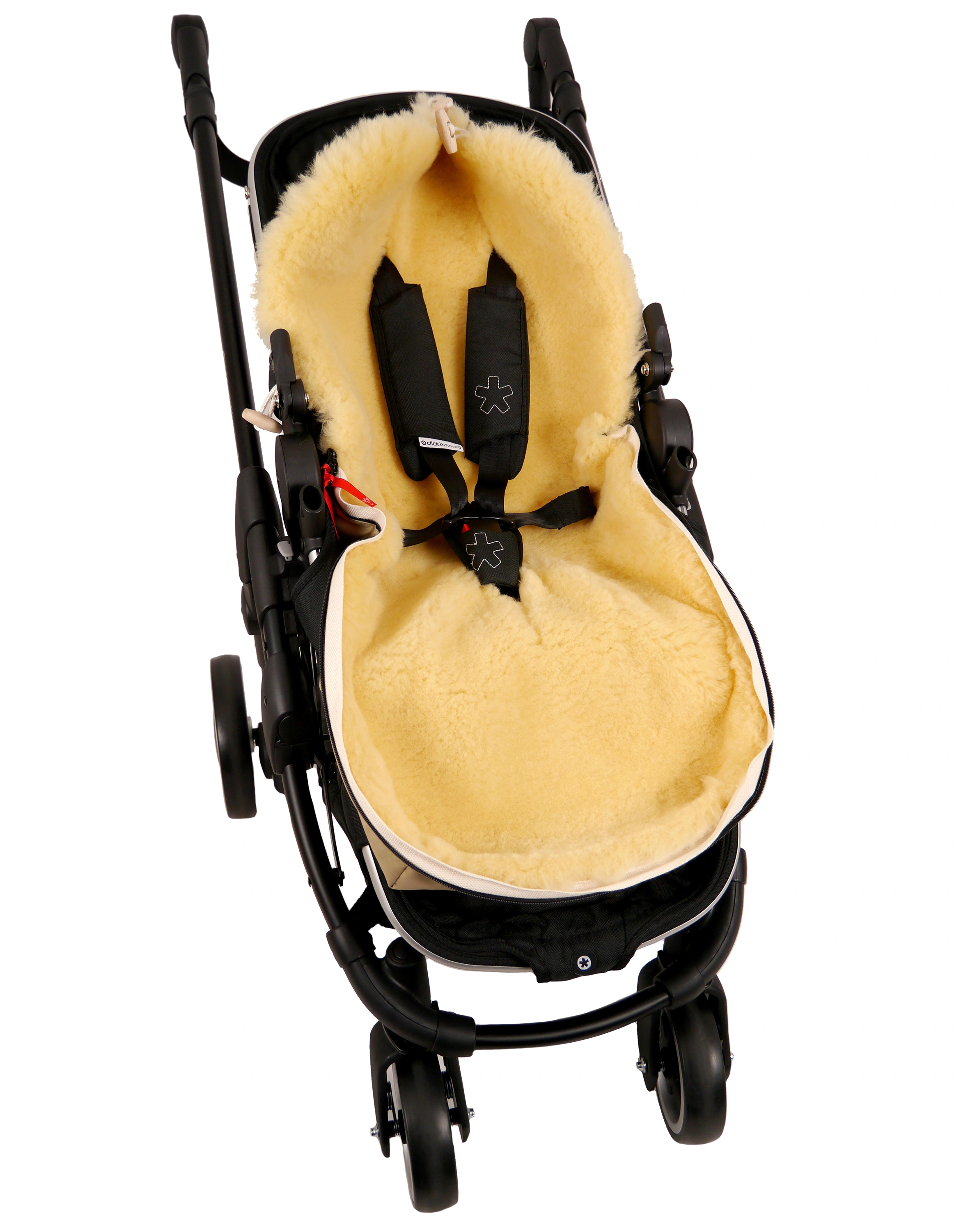 Buggy-Fußsack NATURA mit Lammfell in navy