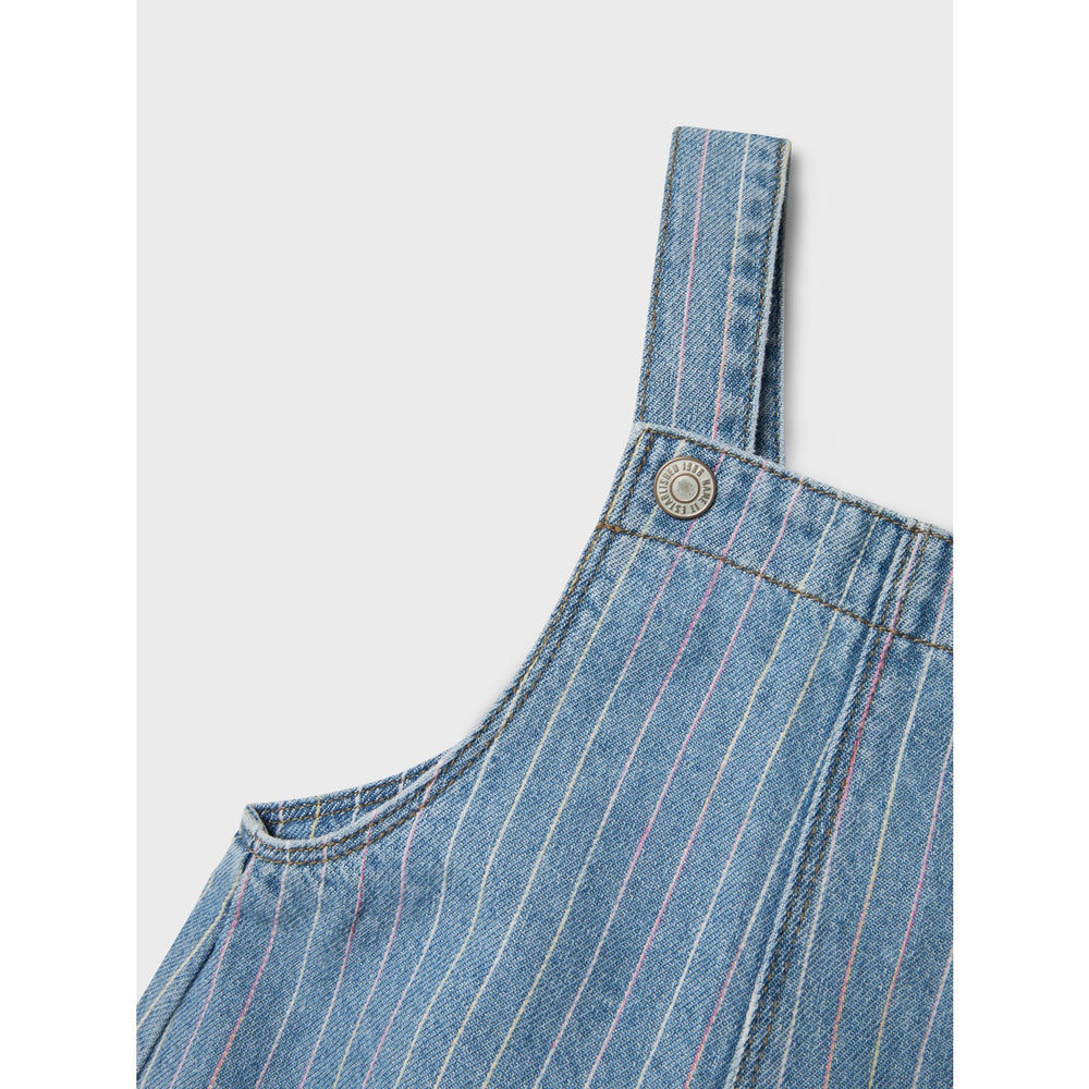 Køb Name It Light Blue Denim Multi Macie Stripe Denim Spencer Kjole