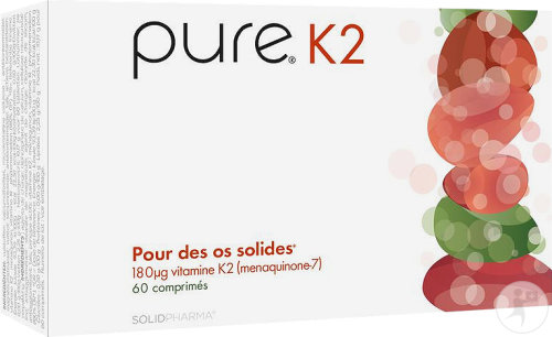 Pure K2 Vitamine K2 180 mcg Pour des solides 60 comprimés