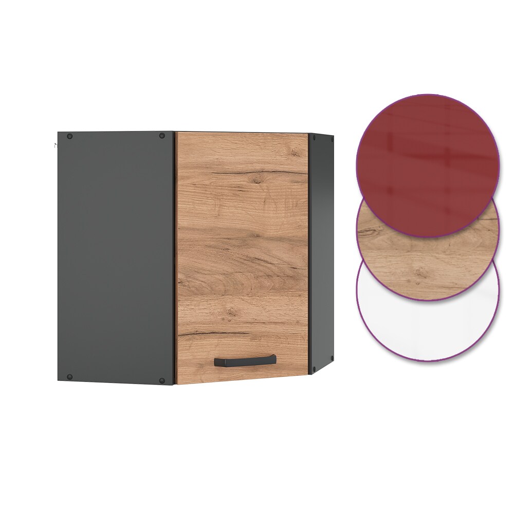 VICCO Küchenschrank Hängeschrank Eckhängeschrank 57 cm R-Line Anthrazit