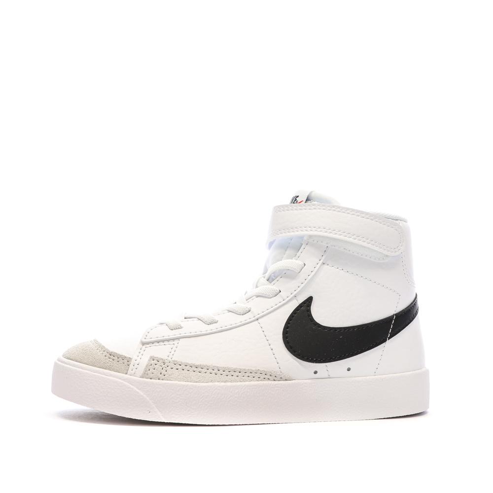 Nike Baskets Blanches/Noires/Gris Garçon Nike Blazer Mid '77