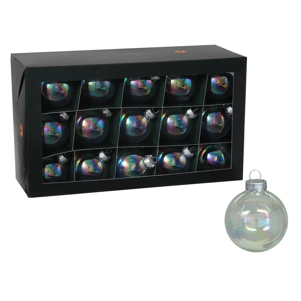 Othmar Decorations kerstballen 36x - parelmoer - glas -6 cm
