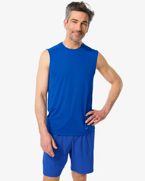 débardeur de sport homme bleu