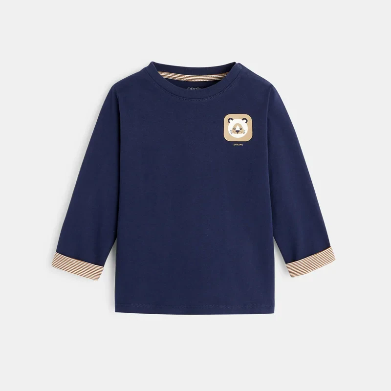 T-shirt ours bleu bébé garçon Bleu