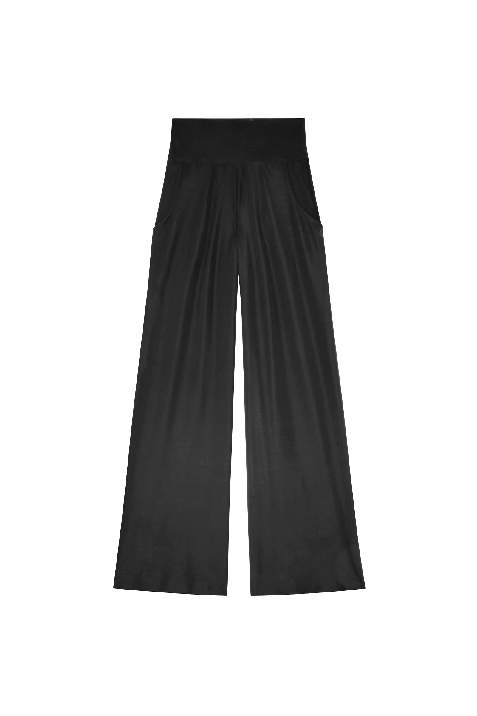 penda Pantalon large taille haute noir Noir