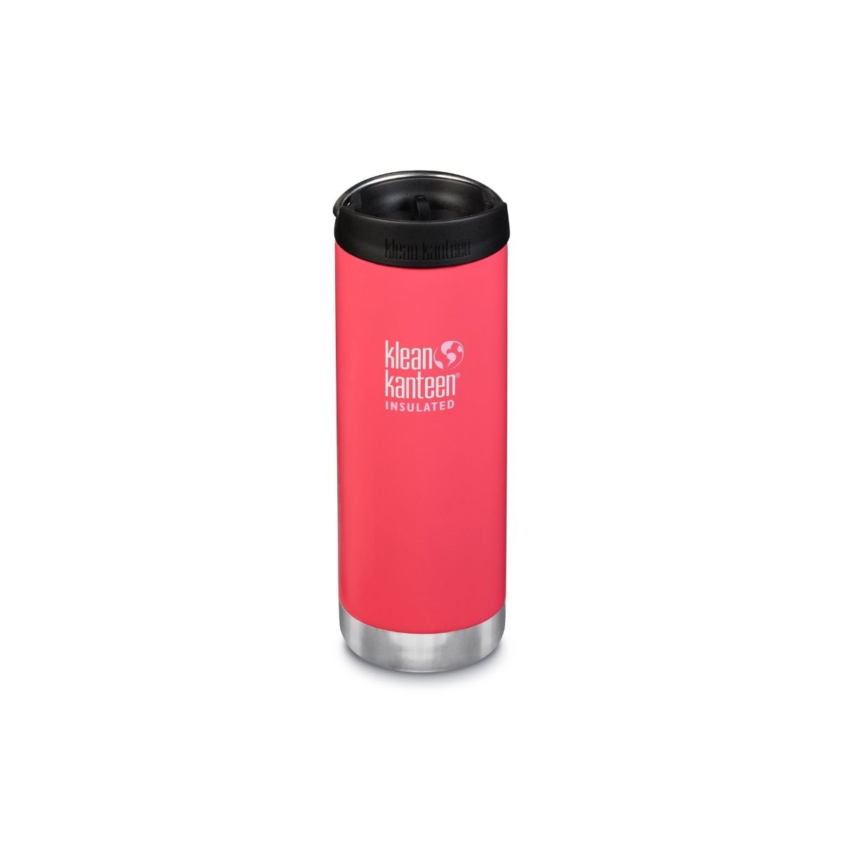 Garrafa térmica isolada Klean Kanteen Tkwide de 473 ml com tampa para café.