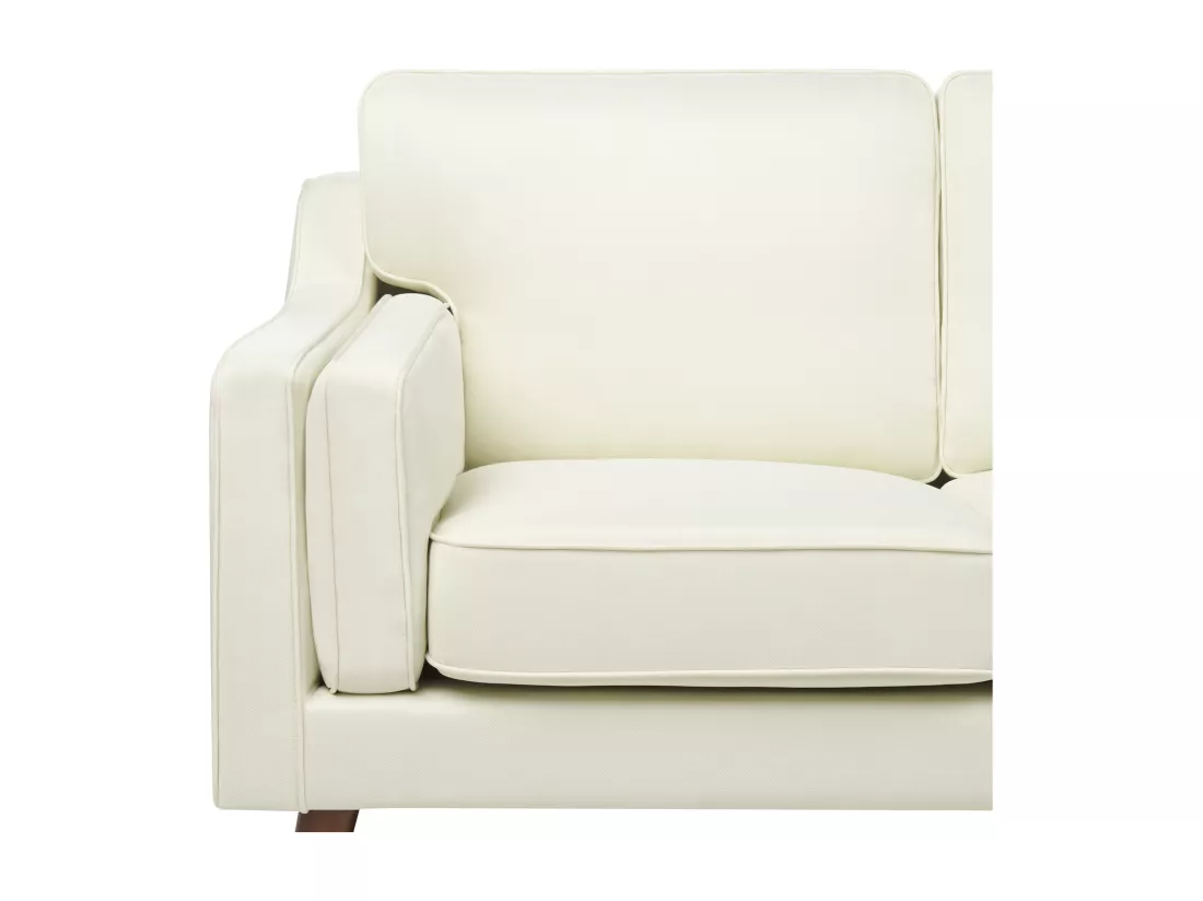Canapé 2 places en tissu blanc cassé LOKKA