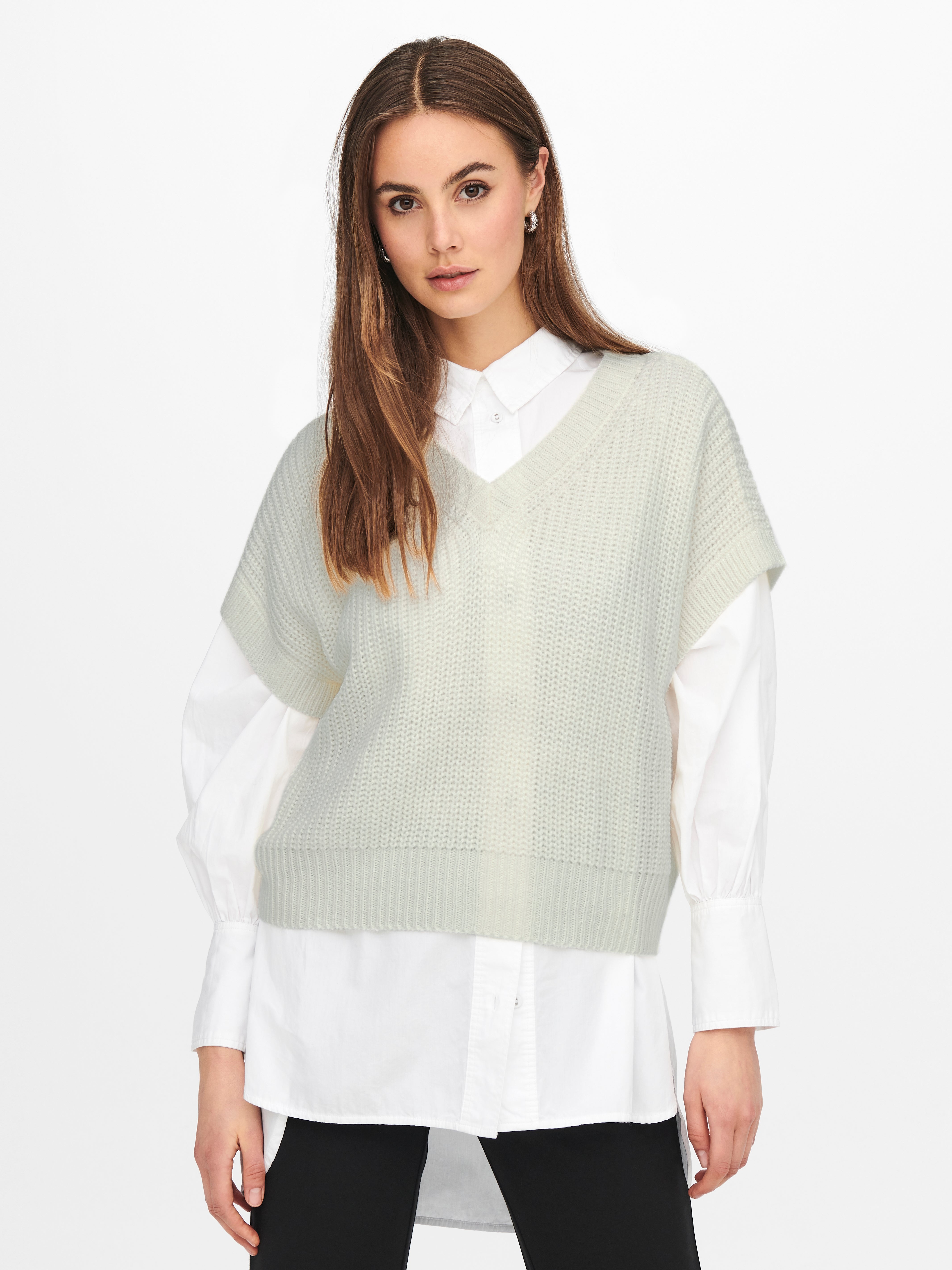 JDYJUSTY Strickpullover Cloud Dancer