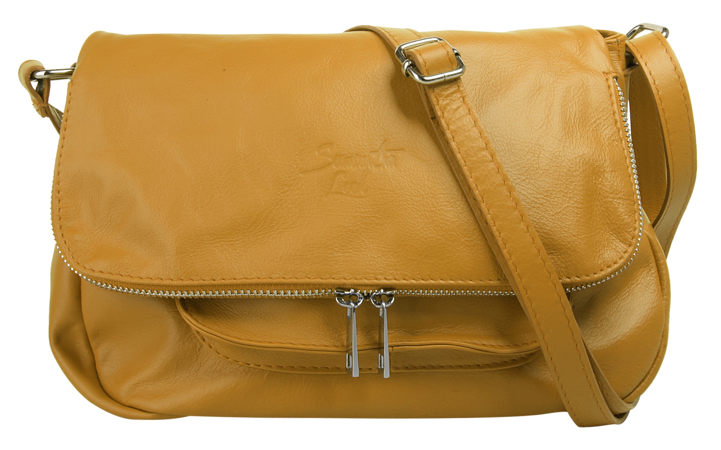 Samantha Look Umhängetasche echt Leder, Made in Italy