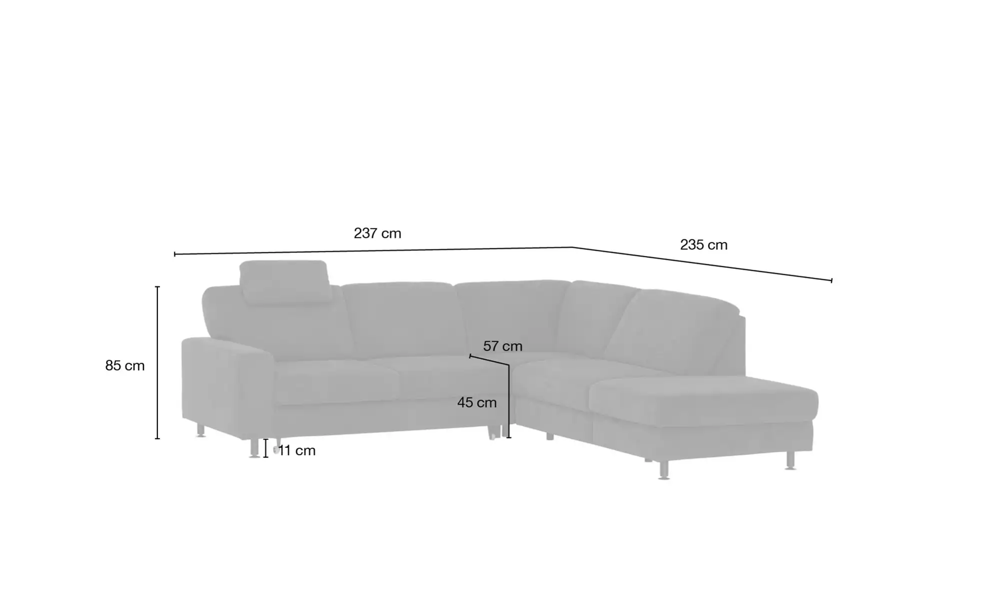 meinSofa Ecksofa Jana