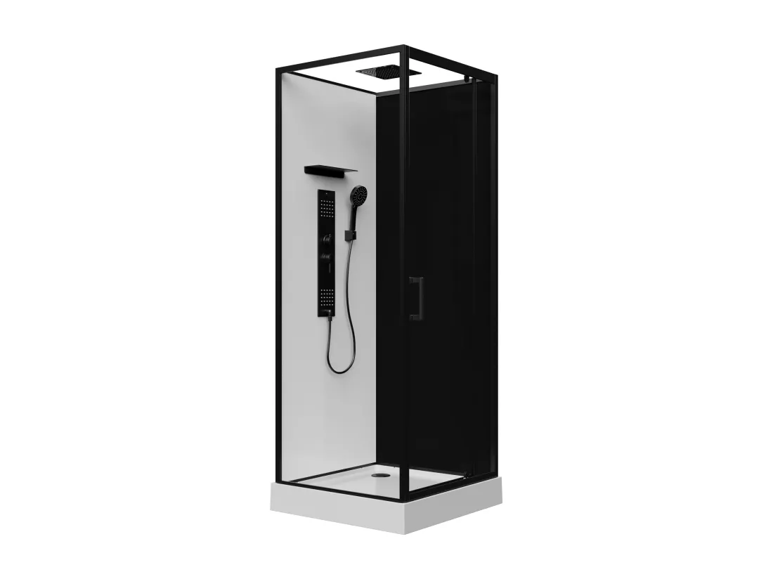 Cabine de douche hydromassante - Installation réversible - L80 x l80 x H215 cm - FOMIRA