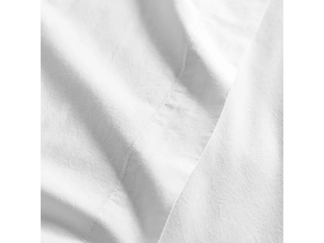Parure de lit coton lavé - SOMEO Blanc 260x240 - CELESTE