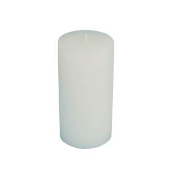 Kaars stomp rustiek wit 13 x 6,8 cm