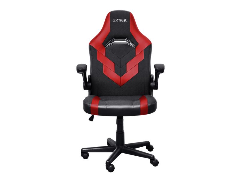 Trust Gaming-Stuhl GXT 703R RIYE Rot/Schwarz Bequemer verstellbarer Gaming-Stuhl mit hochklappbaren Armlehnen