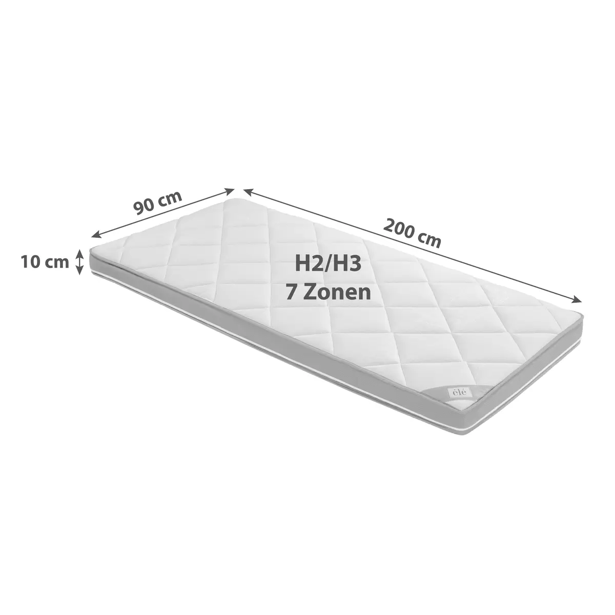 Topper Luxe H2/H3 90 x 200 weiss