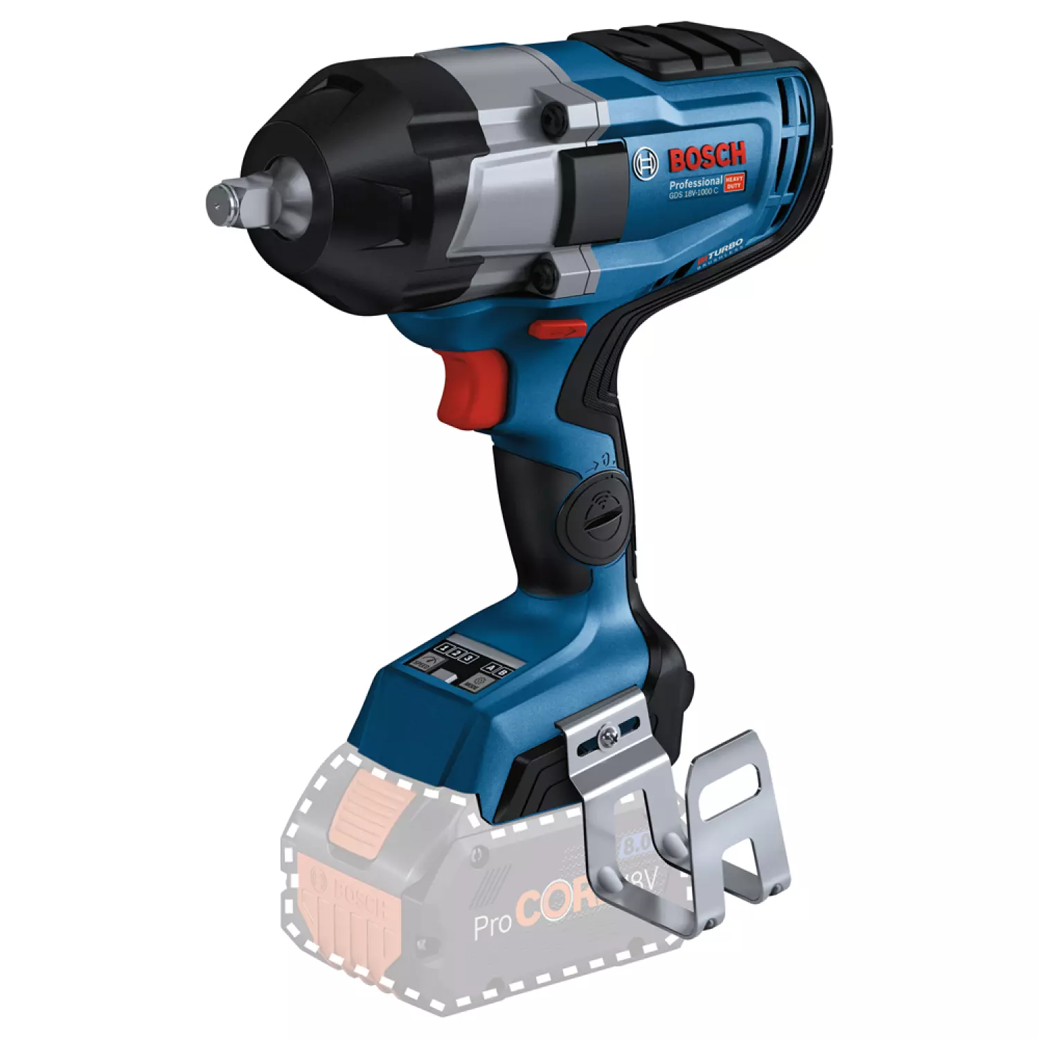 Bosch GDS 18V-1000 C 18V Li-Ion accu BiTurbo slagmoeraanzetter body incl. Bluetooth module in L-Boxx - 1000Nm - koolborstelloos