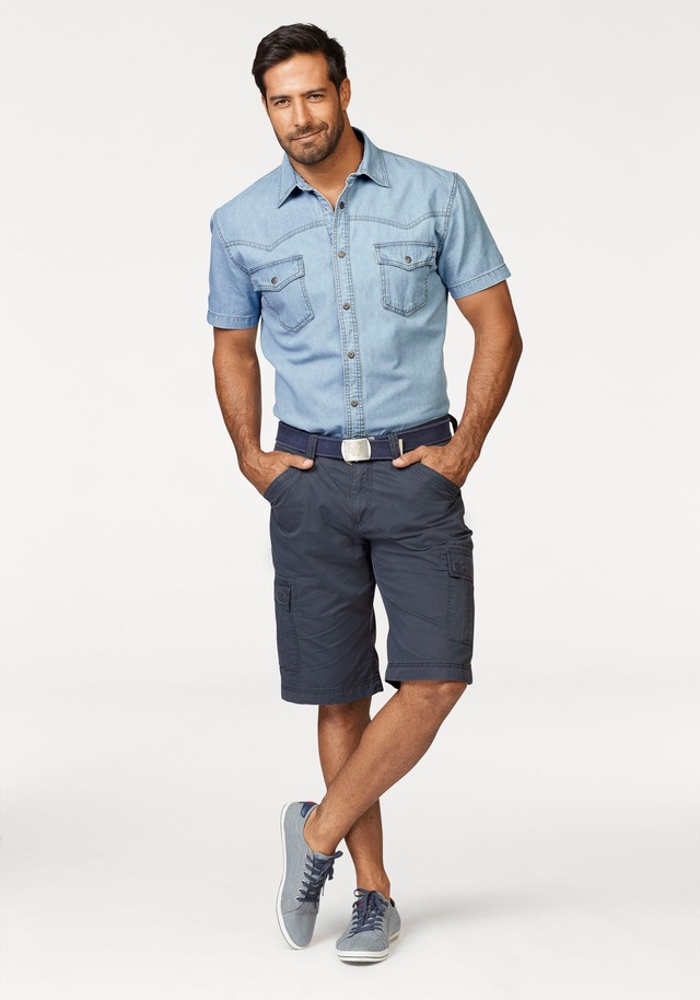 Arizona Jeanshemd , Kurzarm im Western Stil