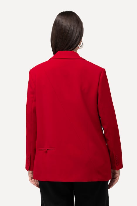 Blazer, Oversized, Reverskragen, Polyesterfutter