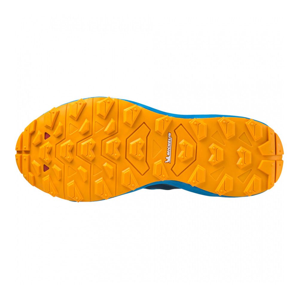 Mizuno WAVE DAICHI 7 - Chaussures trail Homme cloisonné/zinnia/blueopal