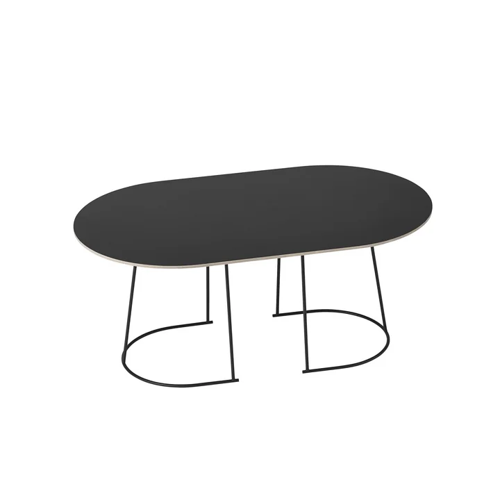 Muuto - Airy Couchtisch, mittel, schwarz