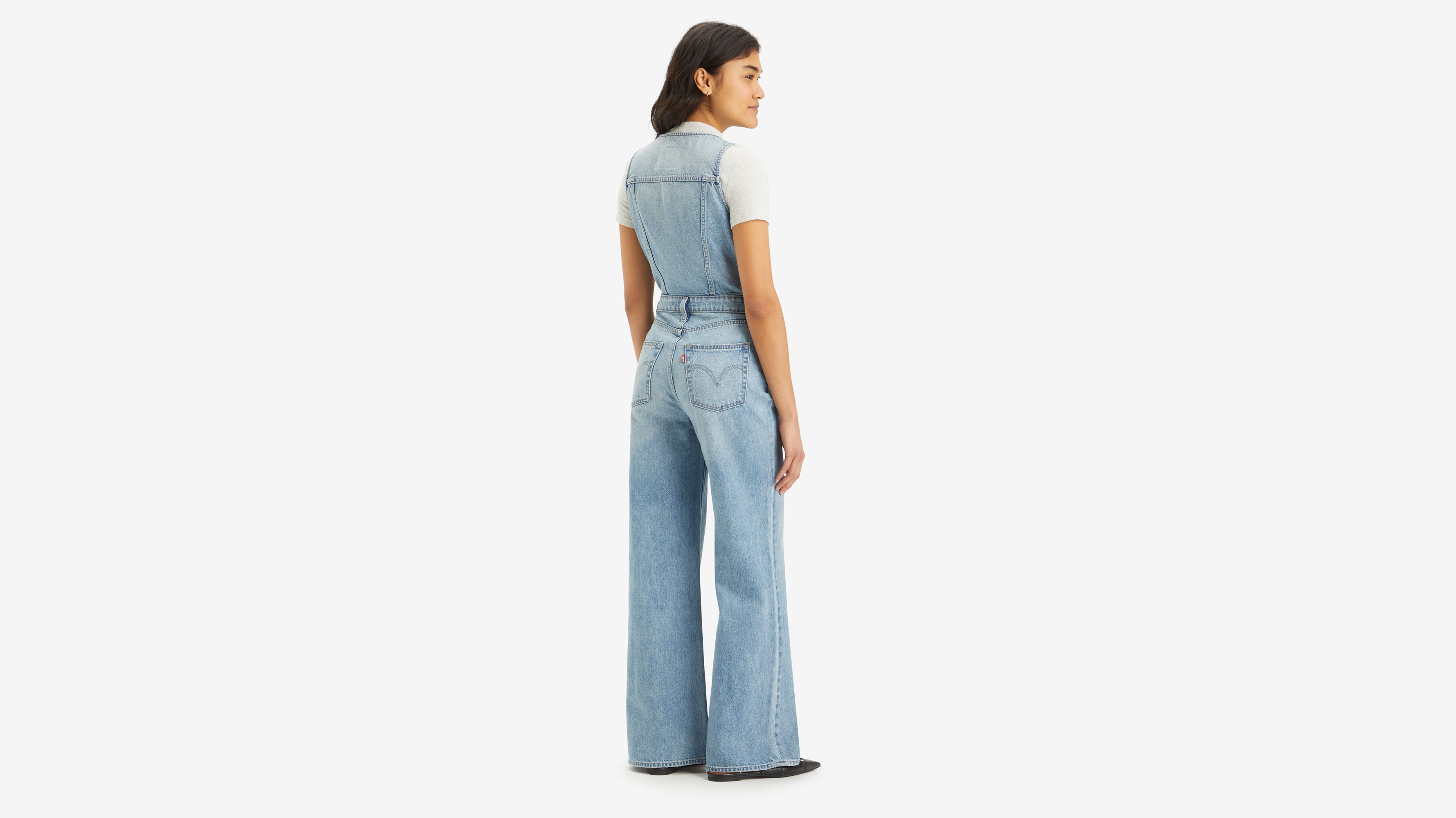 Salopette Denim Wide Leg - Dive Deep - Bleu