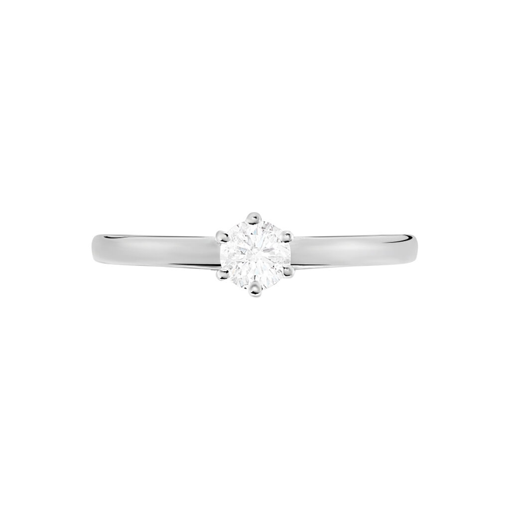 Bague Solitaire Natalia Or Blanc Diamant