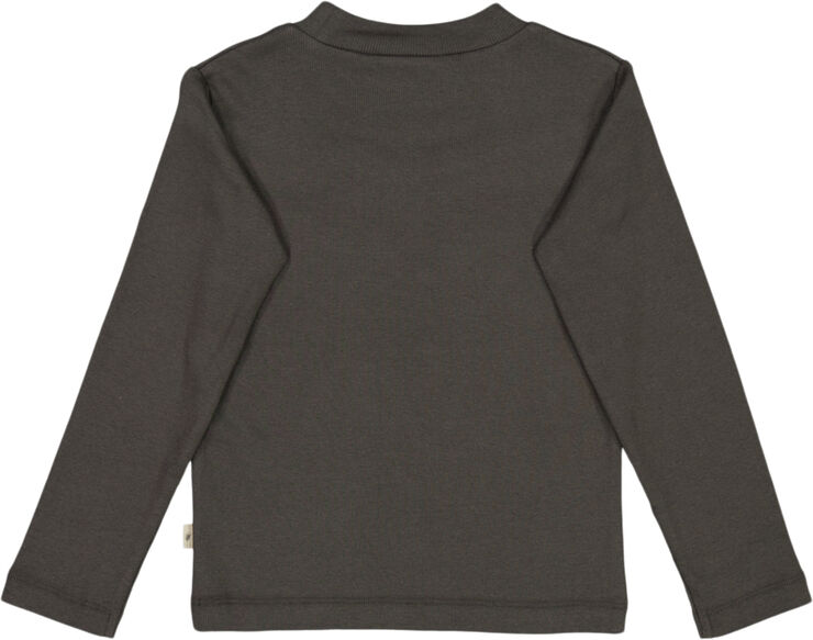 Wheat Rib T-Shirt Flæse Black granite