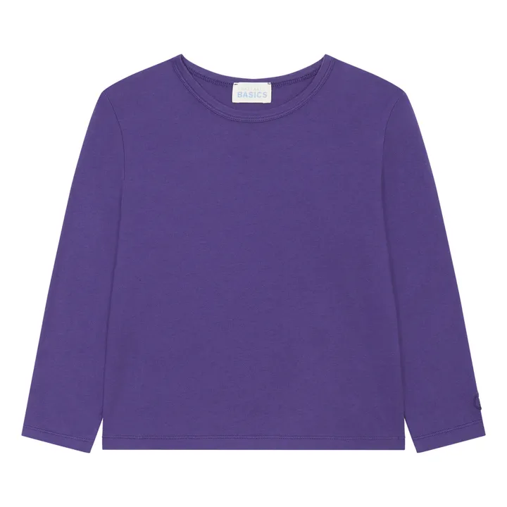 SMALLABLE BASICS T-Shirt Fille Manches Longues Coton Bio | Bleu indigo