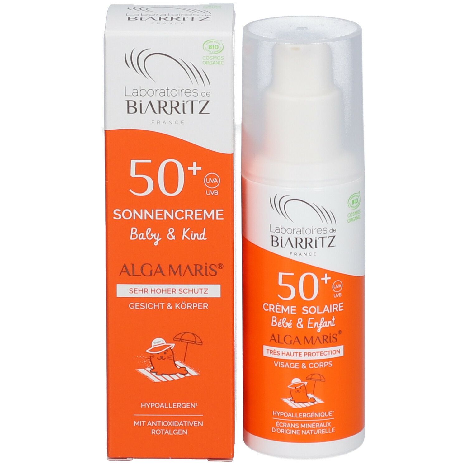 Laboratoires de BIARRITZ ALGA MARIS Bio-Sonnencreme für Kinder SPF 50+