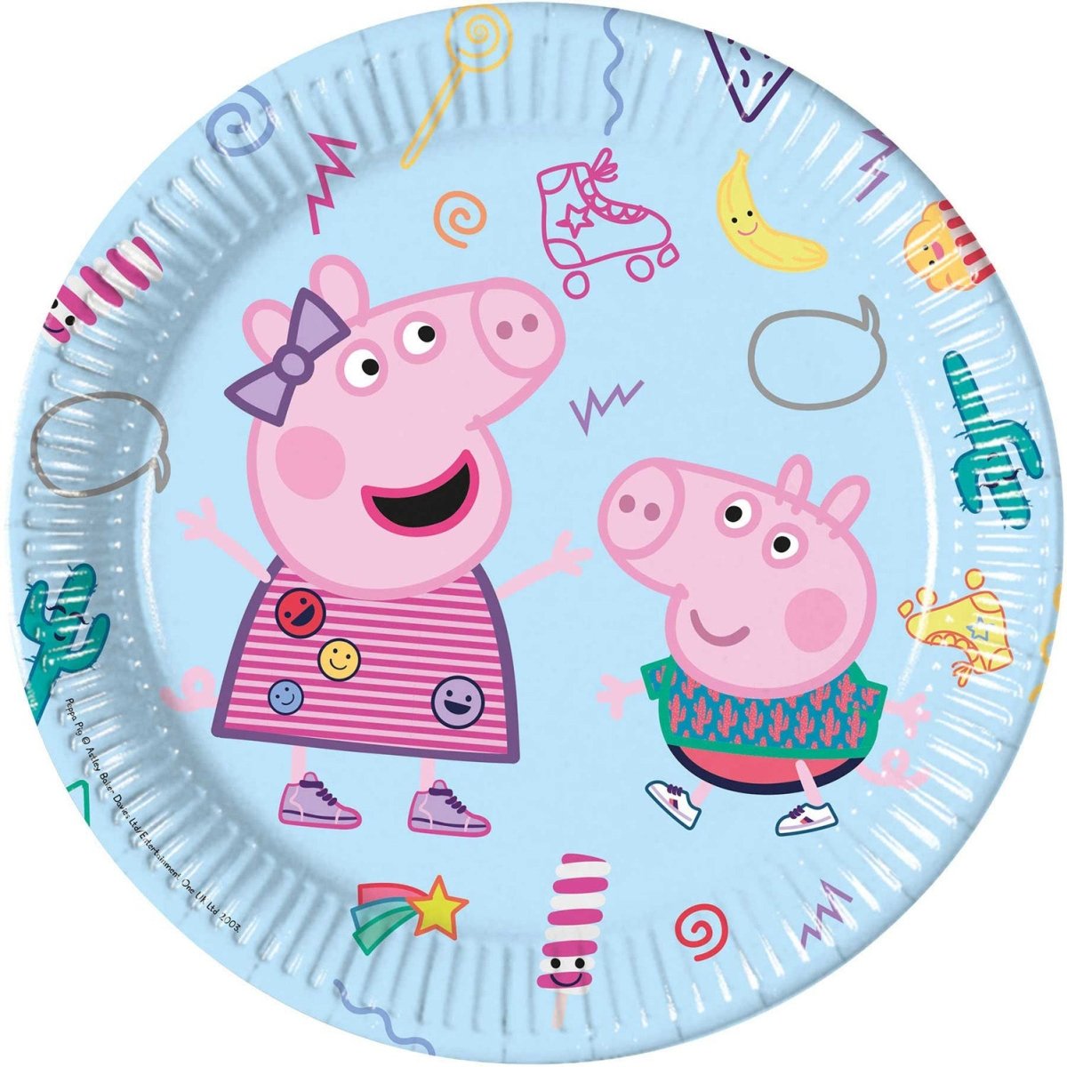 Peppa Pig Borden 23cm 8st