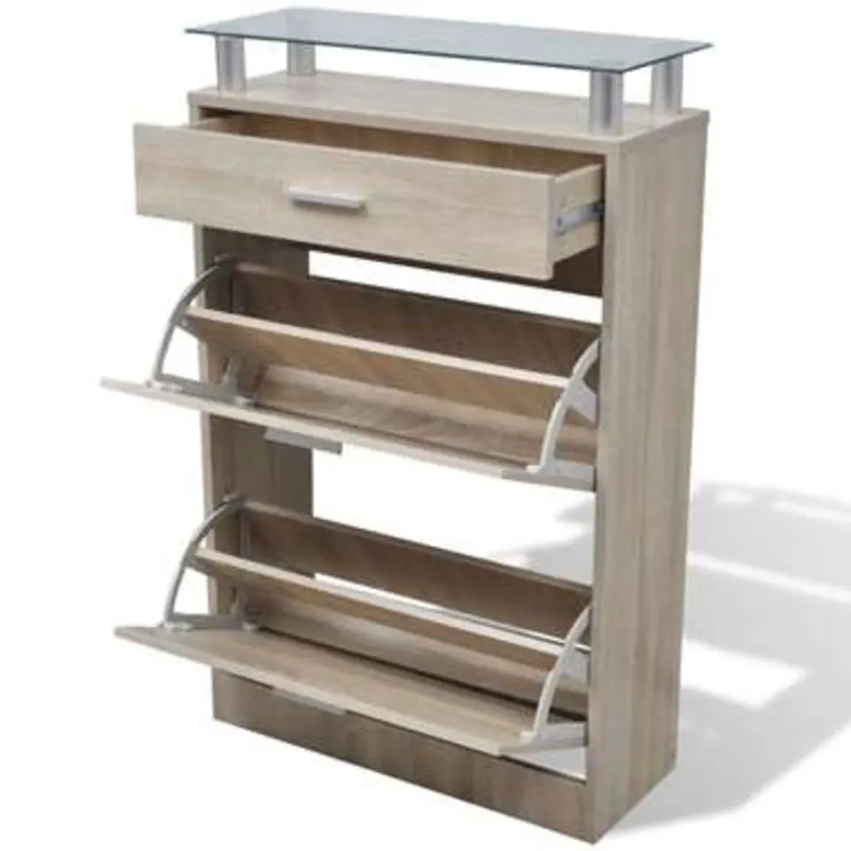 vidaXL - Houten Schoenenkast - Bruin - Hout