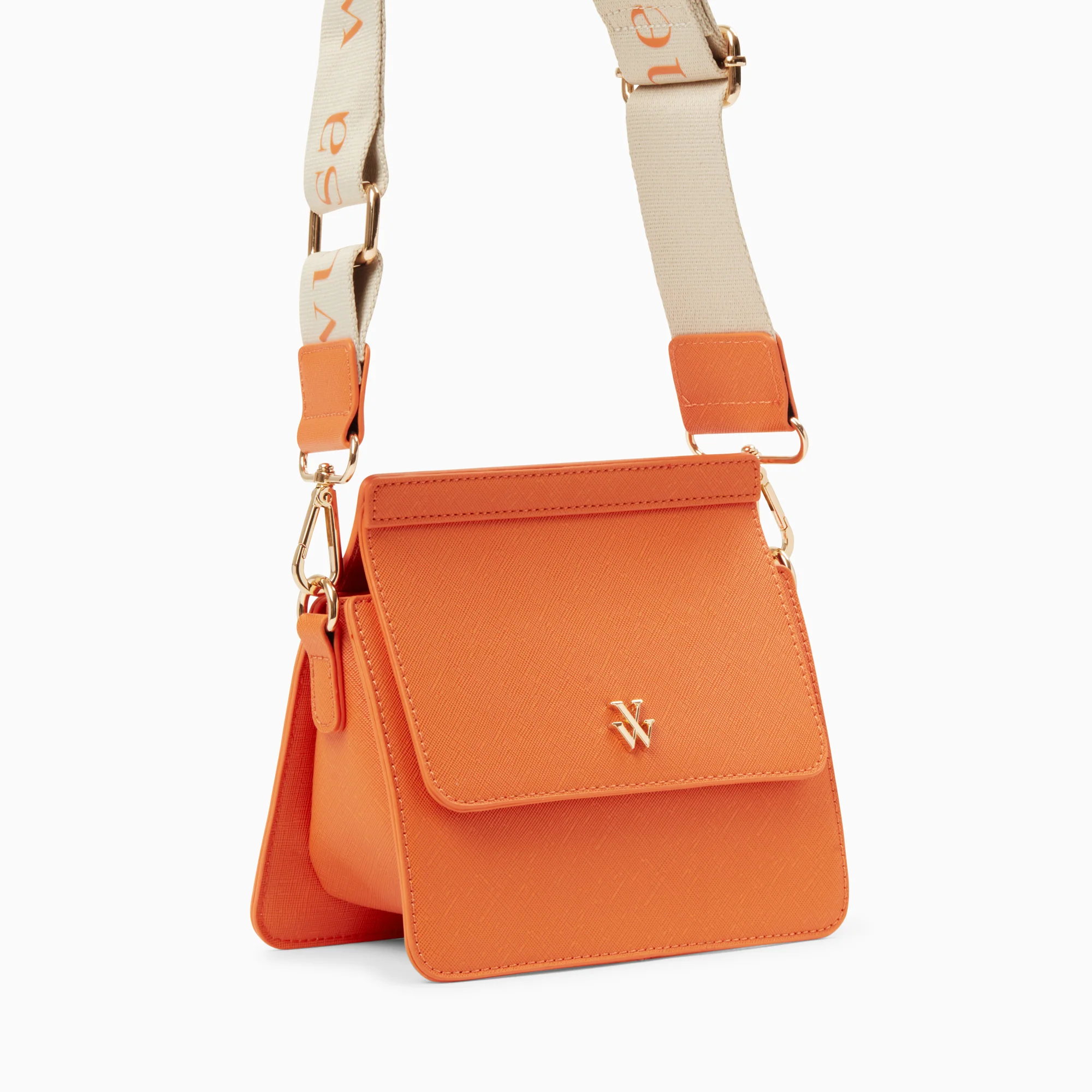 Sacs-Mini sac trapèze Aurélie orange à bandoulière