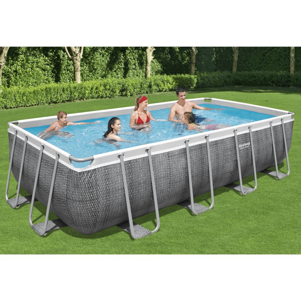 Bestway Power Steel zwembad met accessoires, rechthoekig, 549x274x122 cm