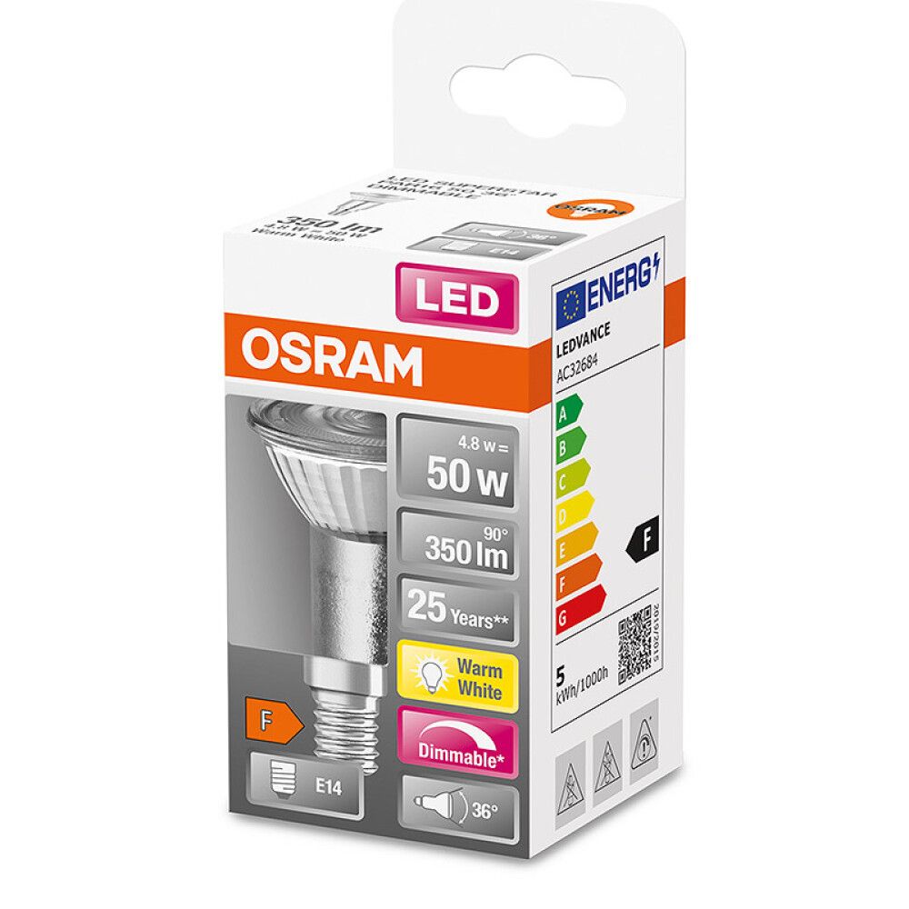 LYSPÆRE OSRAM SUPERSTAR LED DIMBAR E14 4,8W