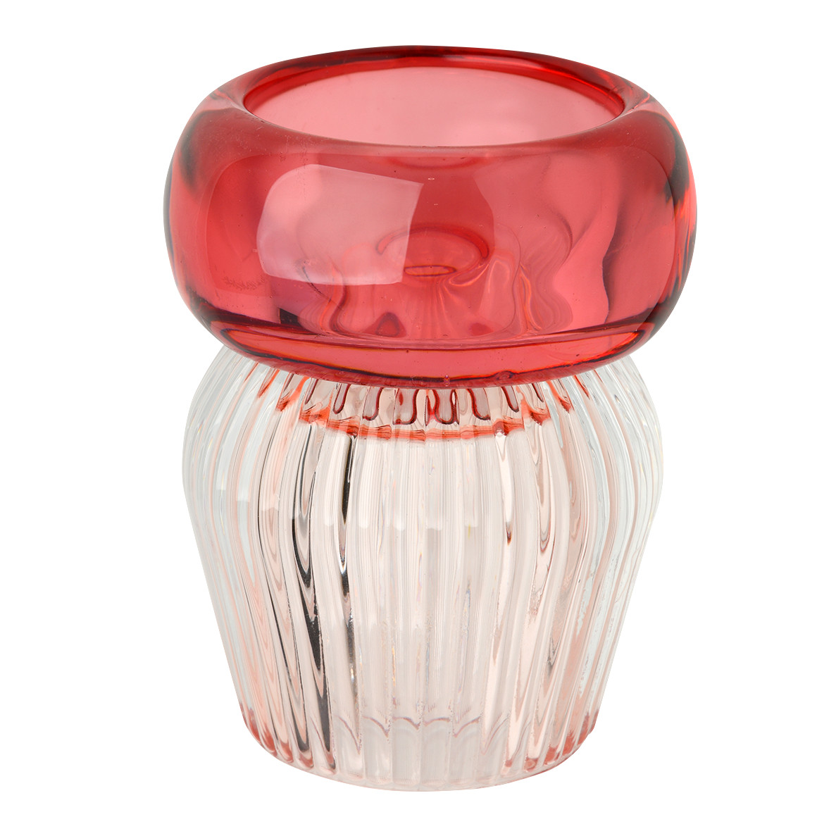 My Home Teelichthalter in Strutkur-Optik rosa
