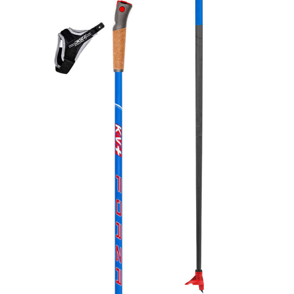 Bâton ski de fond KV+ FORZA 100% CARBON BLUE