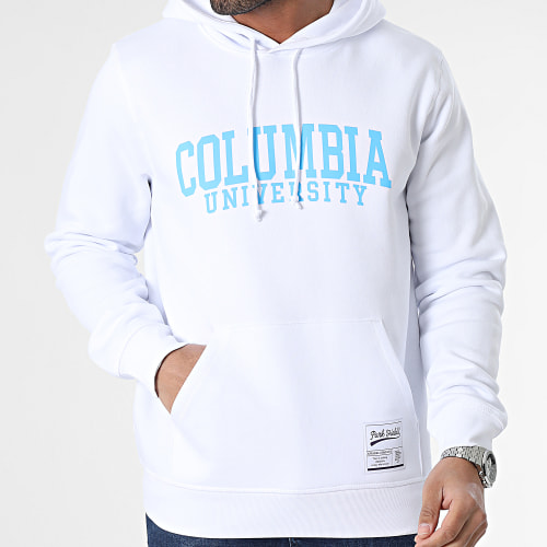 Sweat Capuche Columbia Blanc Bleu Ciel