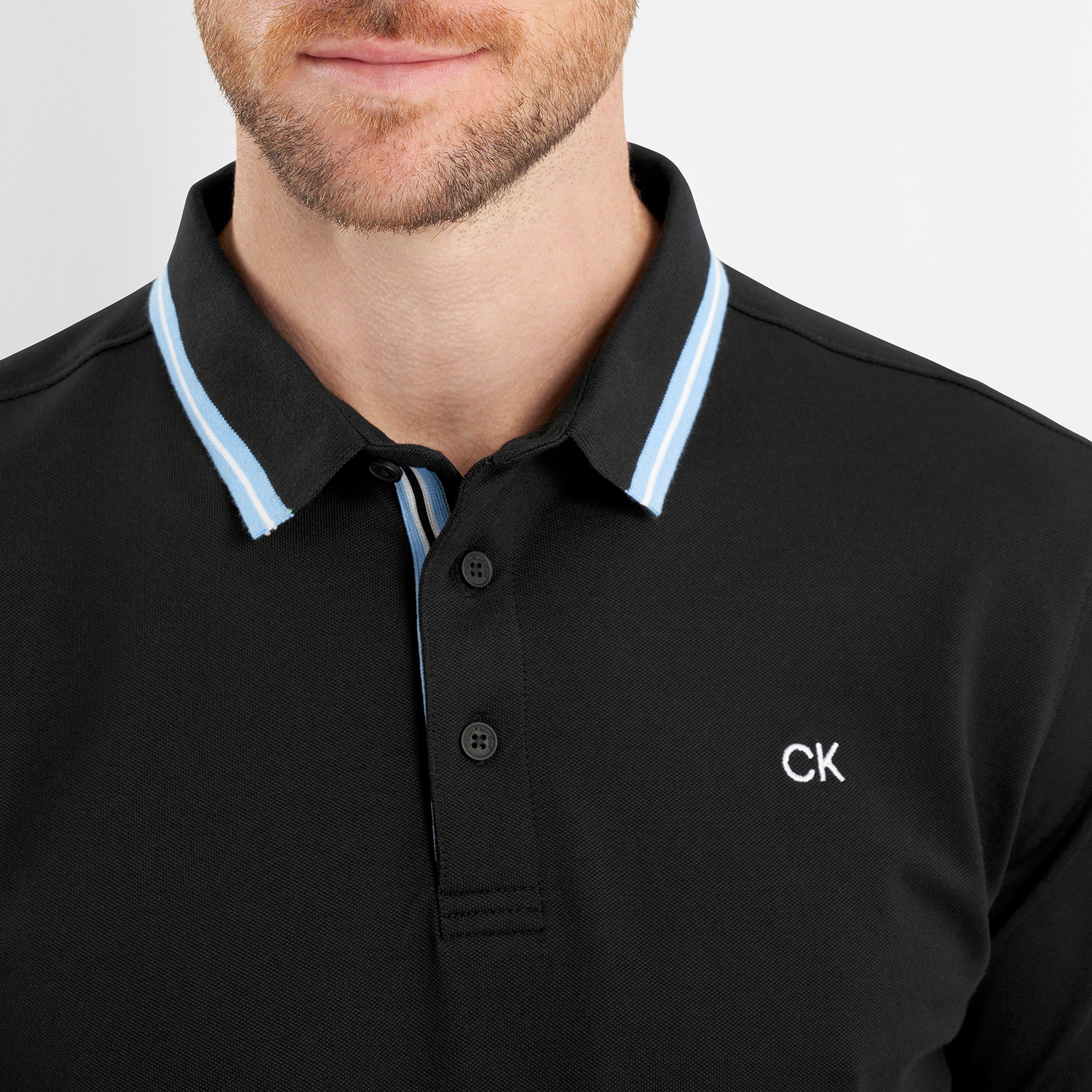 Calvin Klein Golf CKG Monogram Pique Polo Shirt Mens