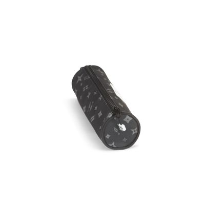 Trousse ronde Ninja - 1 compartiment - gris - Pol Fox
