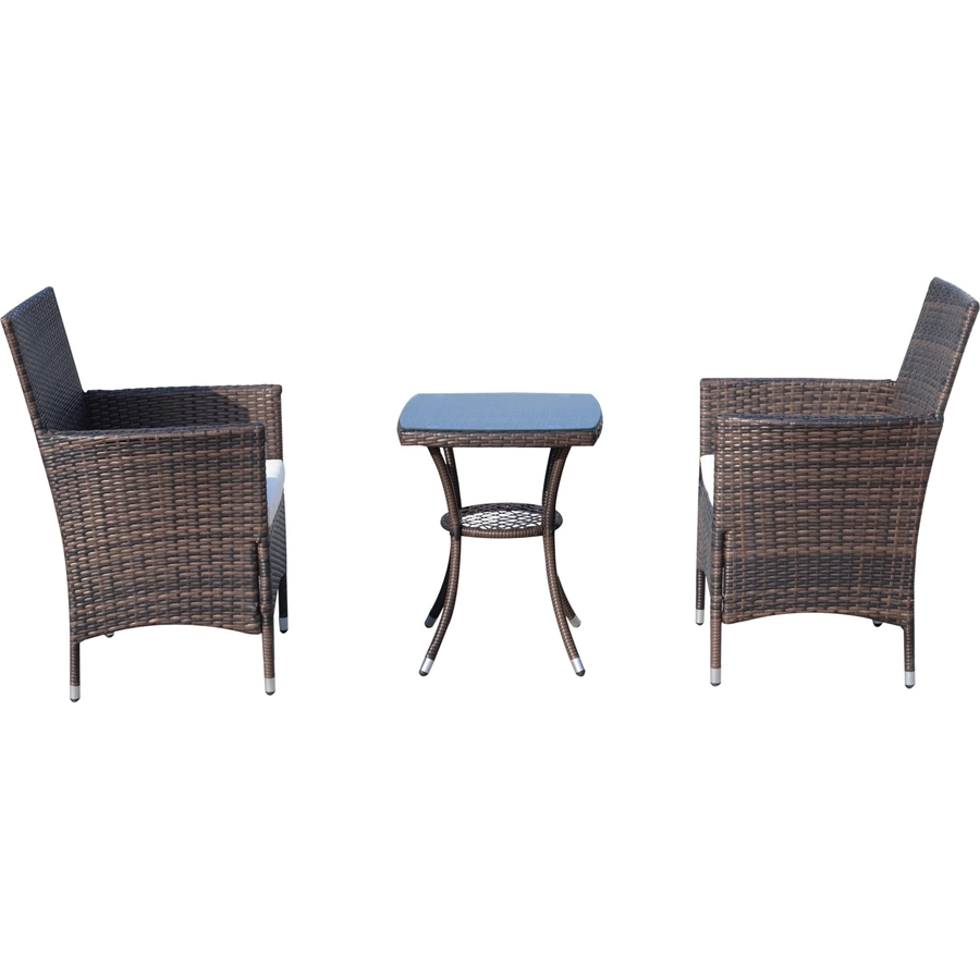 Outsunny Rattan-Sitzgruppe als 3-teiliges Set braun